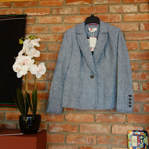 Boden Mina Blazer in Chambray NWT 4P